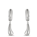 Hinged hoop Silver Rhodium plated