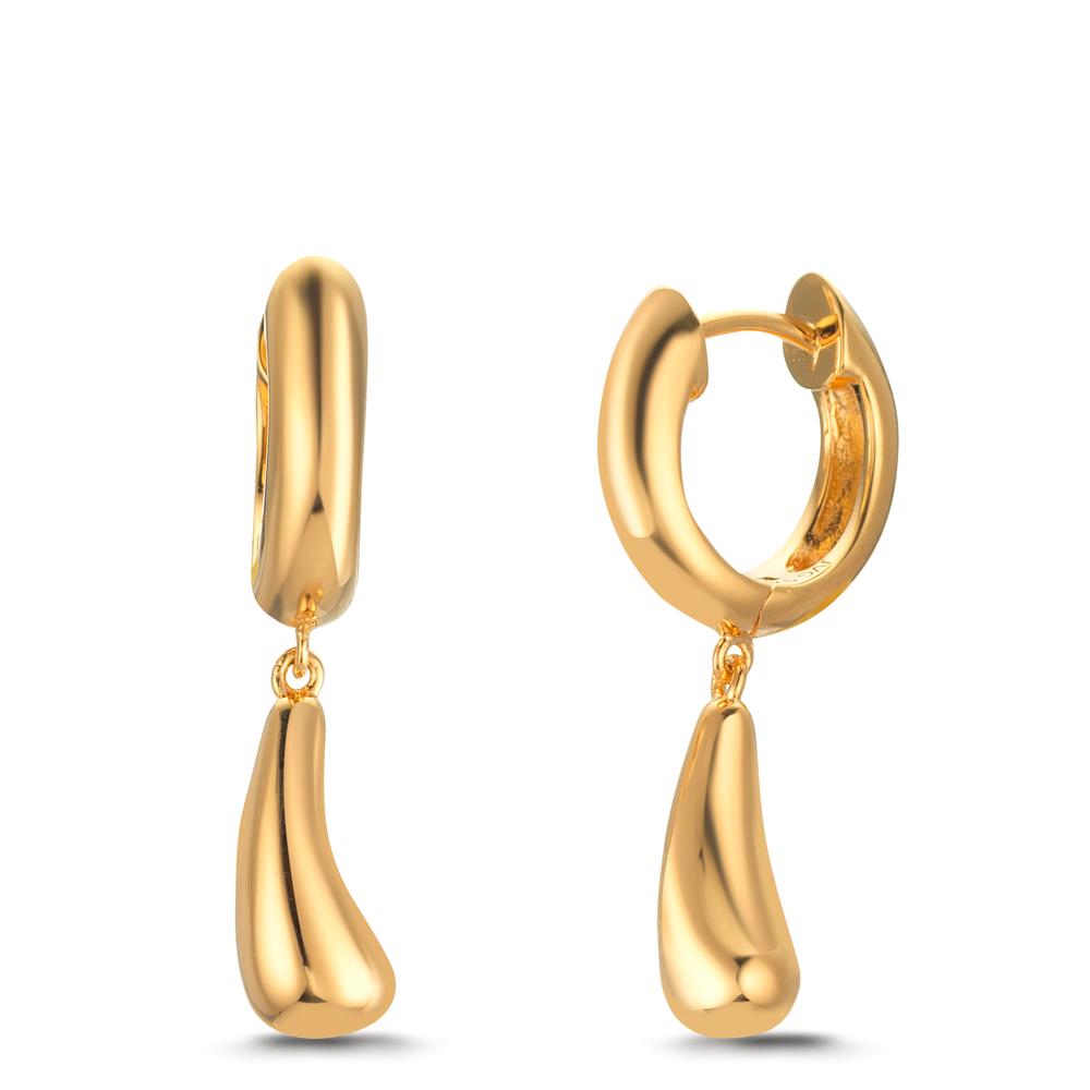 Hinged hoop Silver Yellow Gold plated