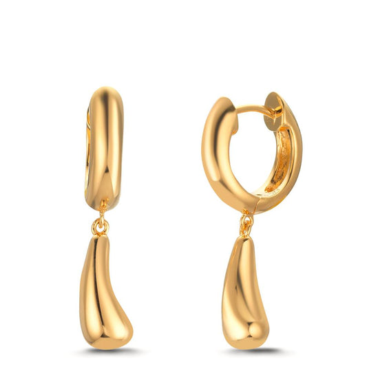 Hinged hoop Silver Yellow Gold plated