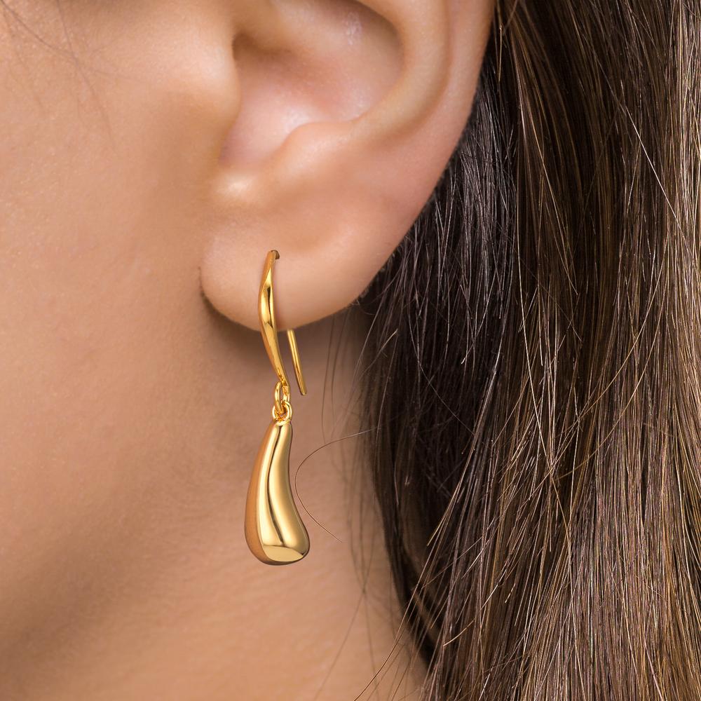 Drop Earrings Silver Yellow Gold plated