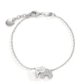 Bracelet Silver Zirconia Rhodium plated Elephant