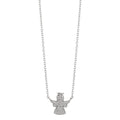 Necklace Silver Zirconia Rhodium plated Guardian Angel 40-43 cm
