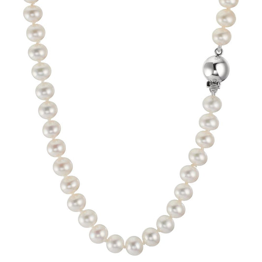 Necklace 18k White Gold Freshwater pearl 5-6 mm 45 cm