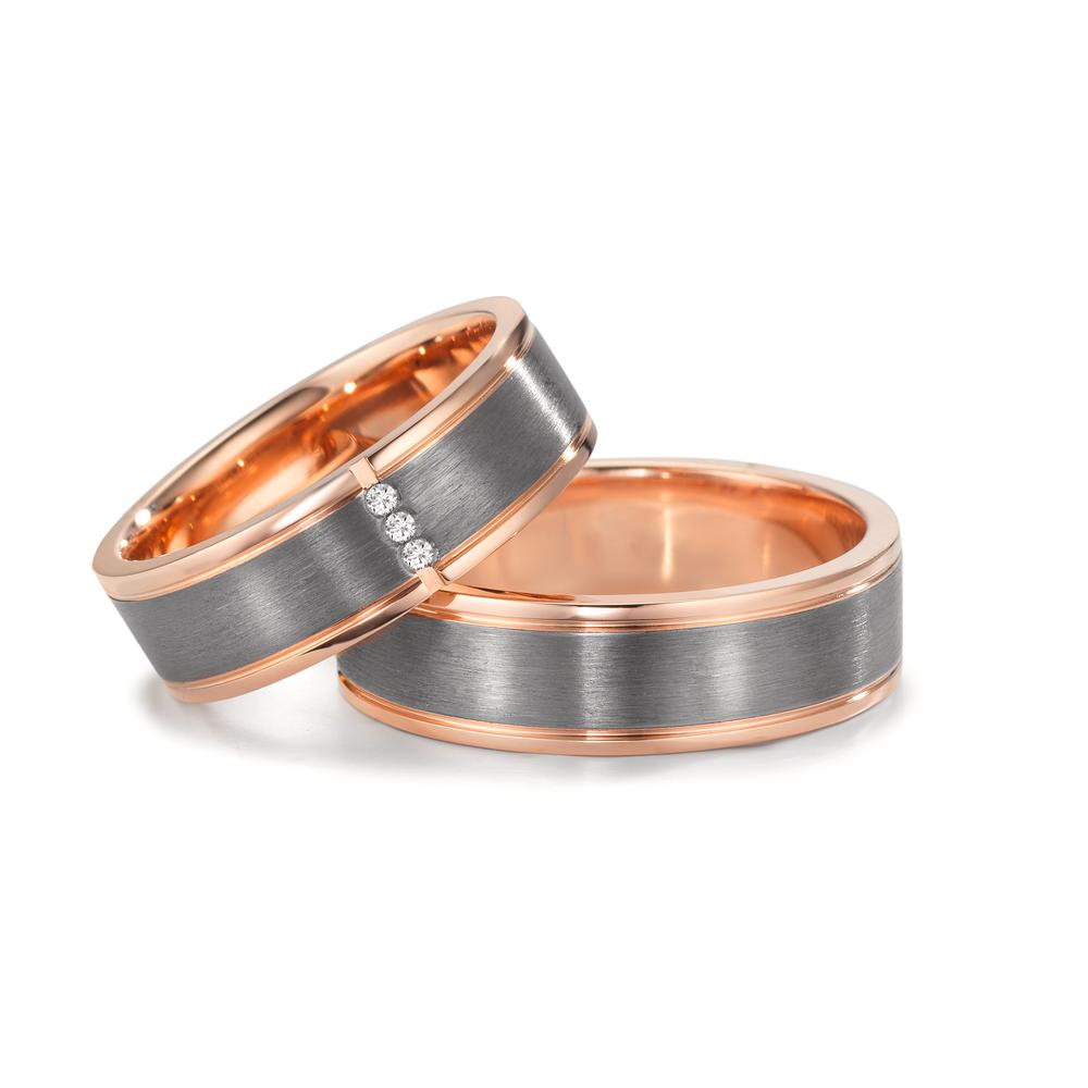 Wedding Ring 14k Red Gold, Tantal 999
