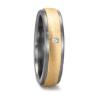 Wedding Ring Tantal 999, 14k Yellow Gold Diamond 0.03 ct, w-si