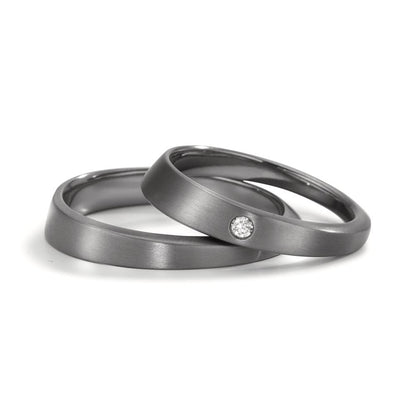 Wedding Ring Tantal 999 Diamond 0.03 ct, w-si