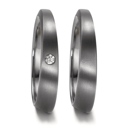Wedding Ring Tantal 999 Diamond 0.03 ct, w-si
