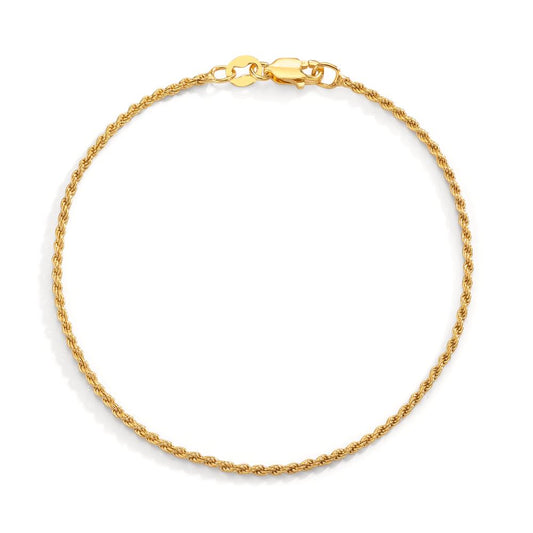 Bracelet Silver Yellow Gold plated 18 cm Ø1.4 mm