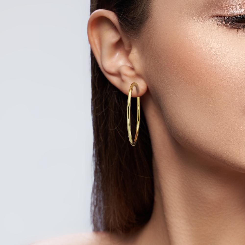 Hoop earrings Silver Gold plated