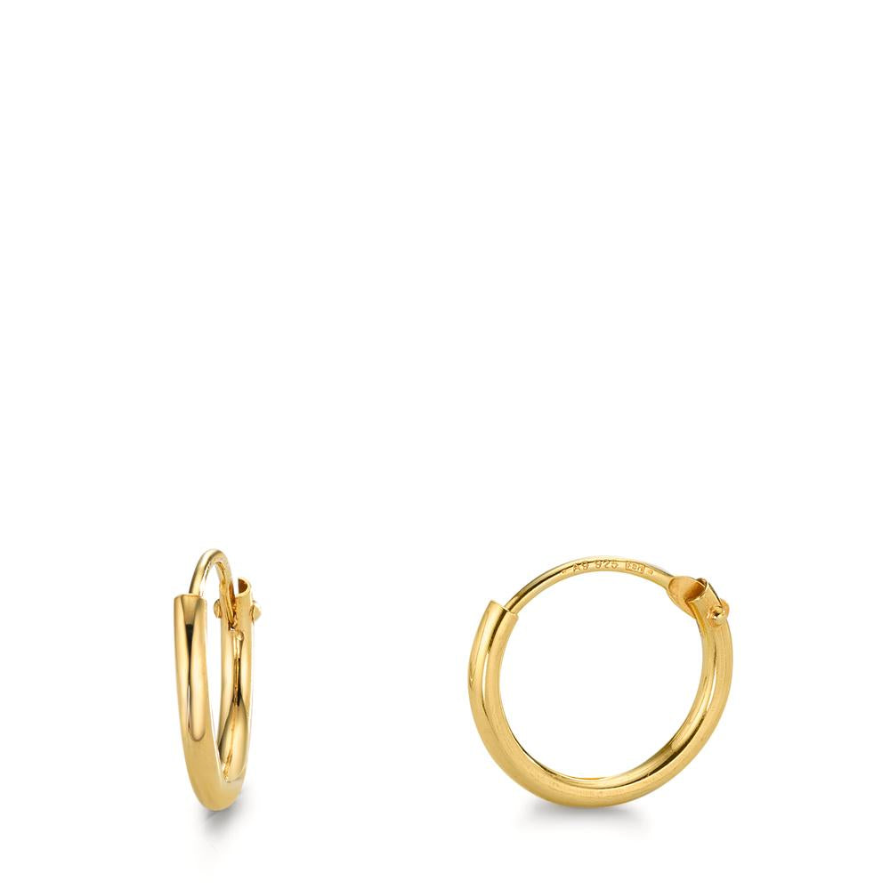 Hoop earrings Silver Yellow Gold plated