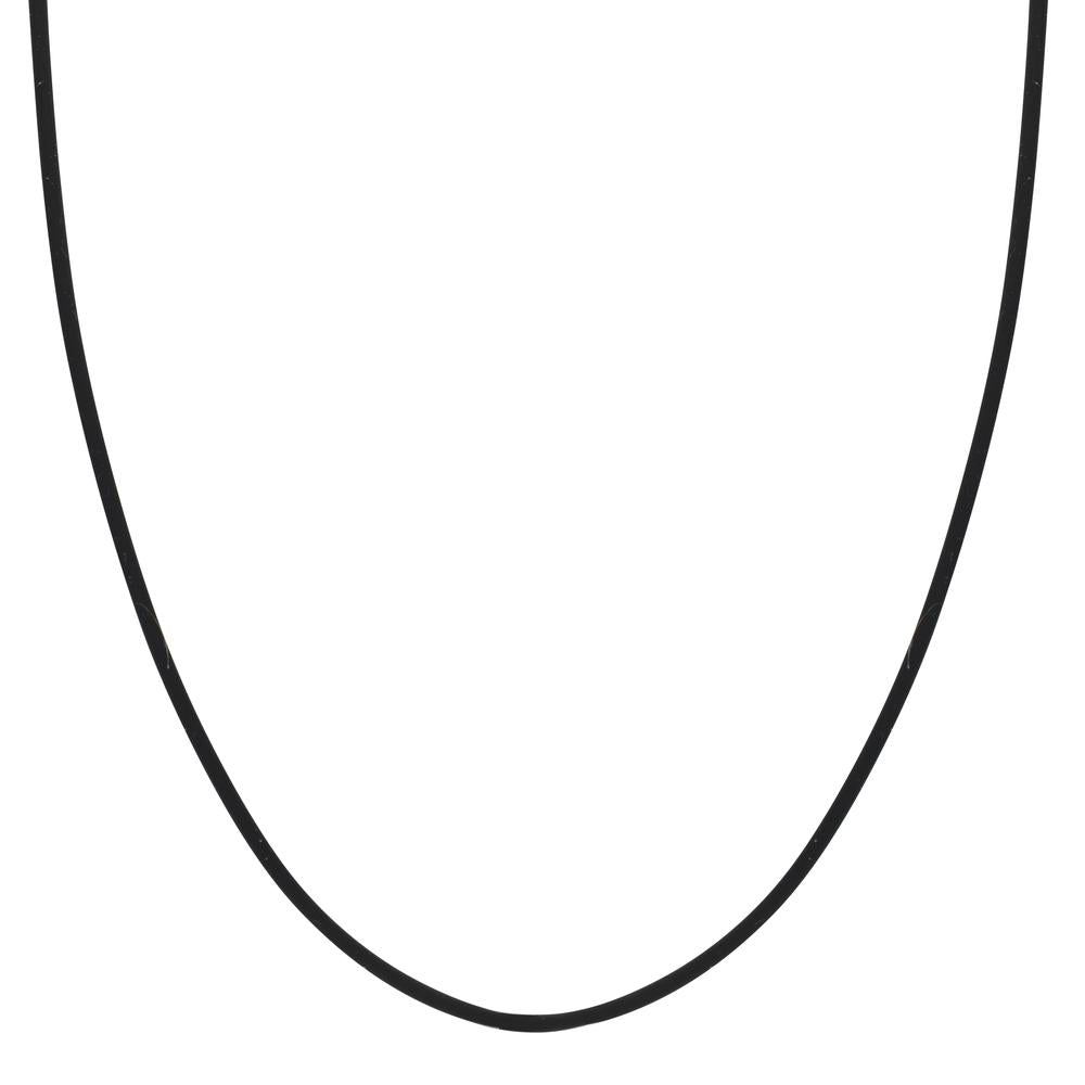 Cord necklace Silicone, Stainless steel 45 cm