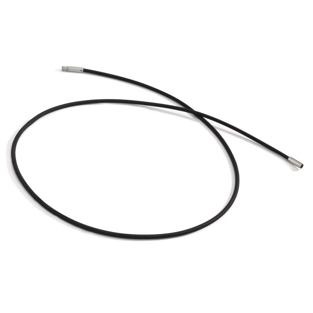 Cord necklace Silicone, Stainless steel 45 cm
