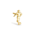 Single stud earring 9k Yellow Gold Football