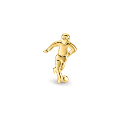 Single stud earring 9k Yellow Gold Football