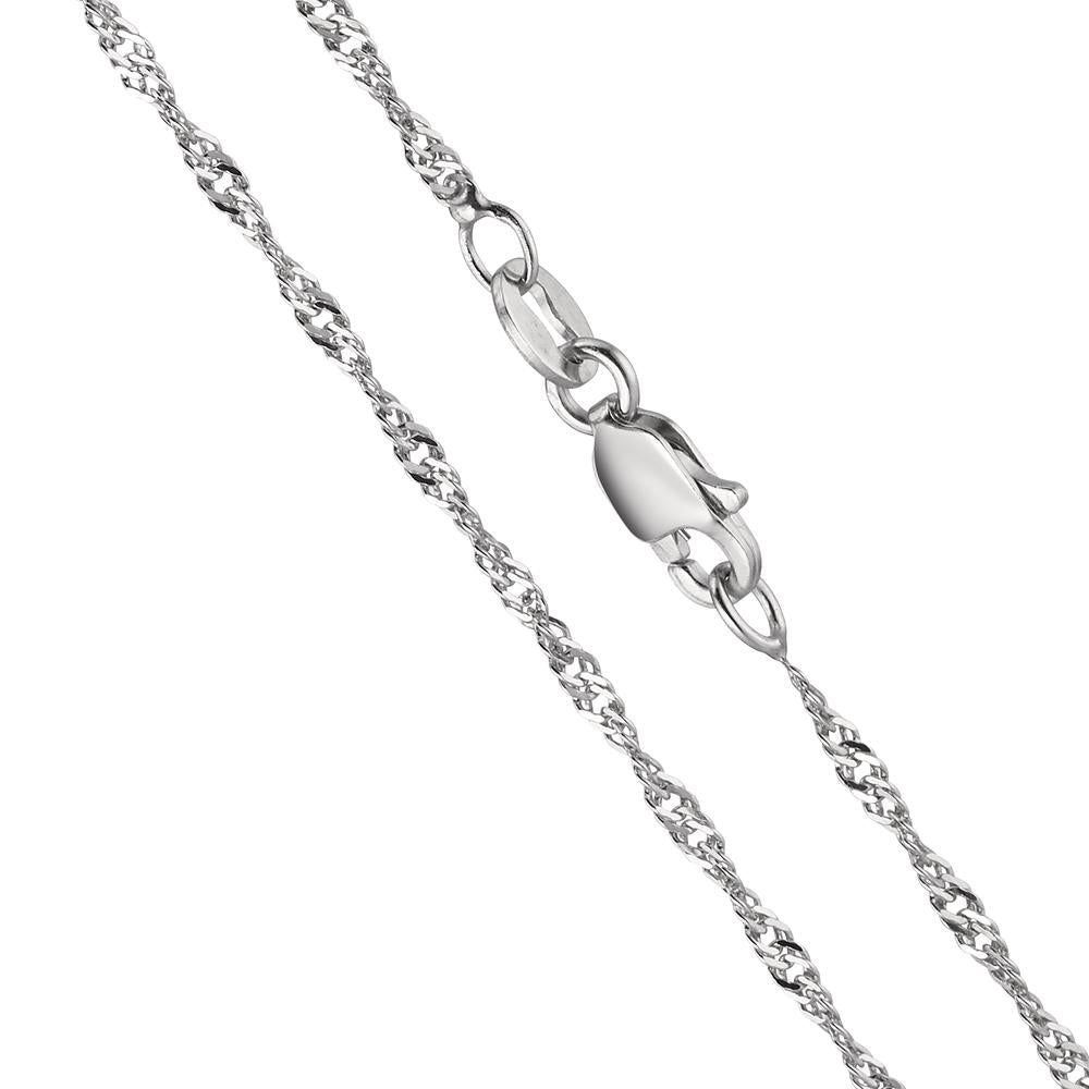 Necklace Silver Rhodium plated 45 cm