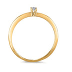 Solitaire ring 18k Yellow Gold Diamond 0.03 ct, w-si