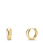 Hinged hoop Silver Yellow Gold plated