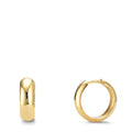 Hinged hoop Silver Yellow Gold plated