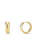 Hinged hoop Silver Yellow Gold plated