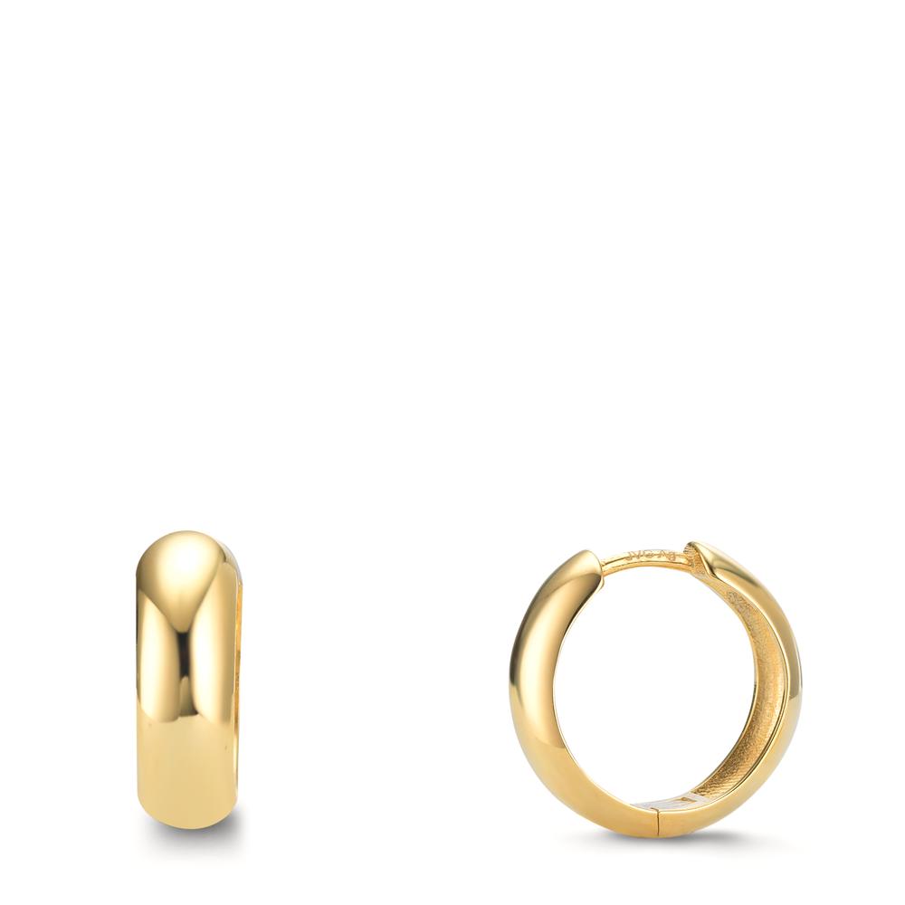 Hinged hoop Silver Yellow Gold plated