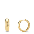 Hinged hoop Silver Yellow Gold plated