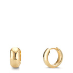 Hinged hoop Silver Yellow Gold plated