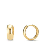 Hinged hoop Silver Yellow Gold plated
