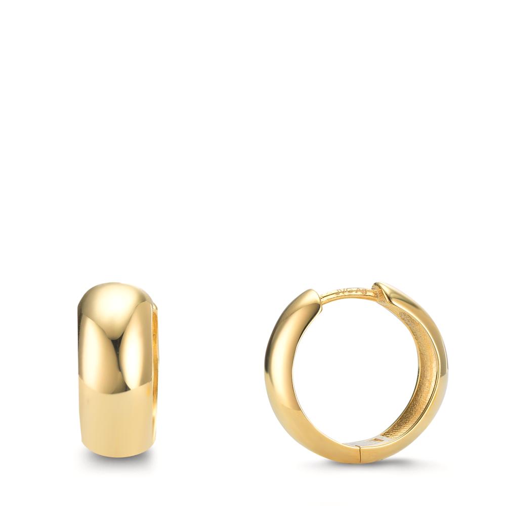 Hinged hoop Silver Yellow Gold plated