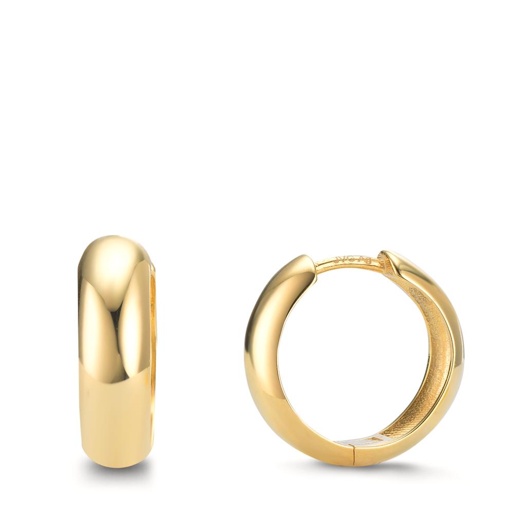 Hinged hoop Silver Yellow Gold plated