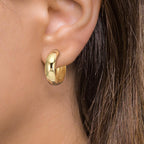 Hinged hoop Silver Yellow Gold plated