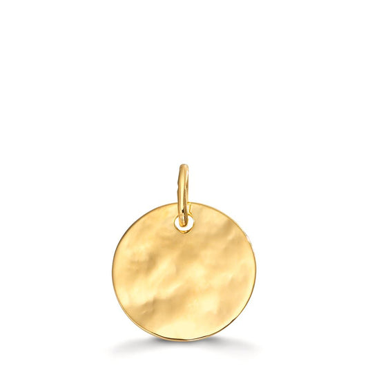 Engravable pendant 9k Yellow Gold Ø12 mm