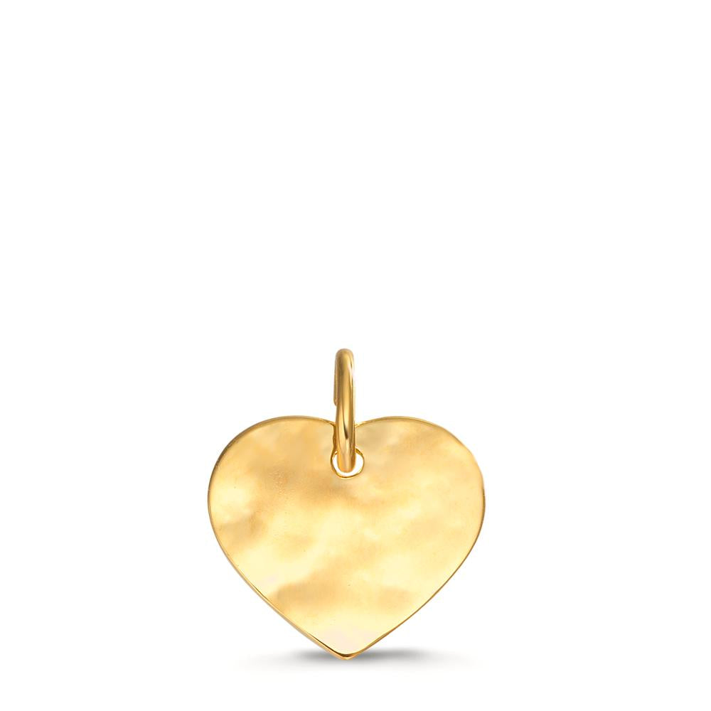 Engravable pendant 9k Yellow Gold Heart Ø11 mm