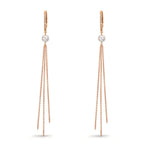 Hinged hoop 18k Red Gold Diamond 0.09 ct, 22 Stones, tw-si Freshwater pearl, 2 Pearls