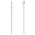 Hinged hoop 18k White Gold Diamond 0.12 ct, 12 Stones, tw-si Freshwater pearl, 28 Pearls