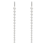 Hinged hoop 18k White Gold Diamond 0.12 ct, 12 Stones, tw-si Freshwater pearl, 28 Pearls