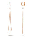 Hinged hoop 18k Red Gold Freshwater pearl, 2 Pearls