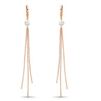 Hinged hoop 18k Red Gold Freshwater pearl, 2 Pearls