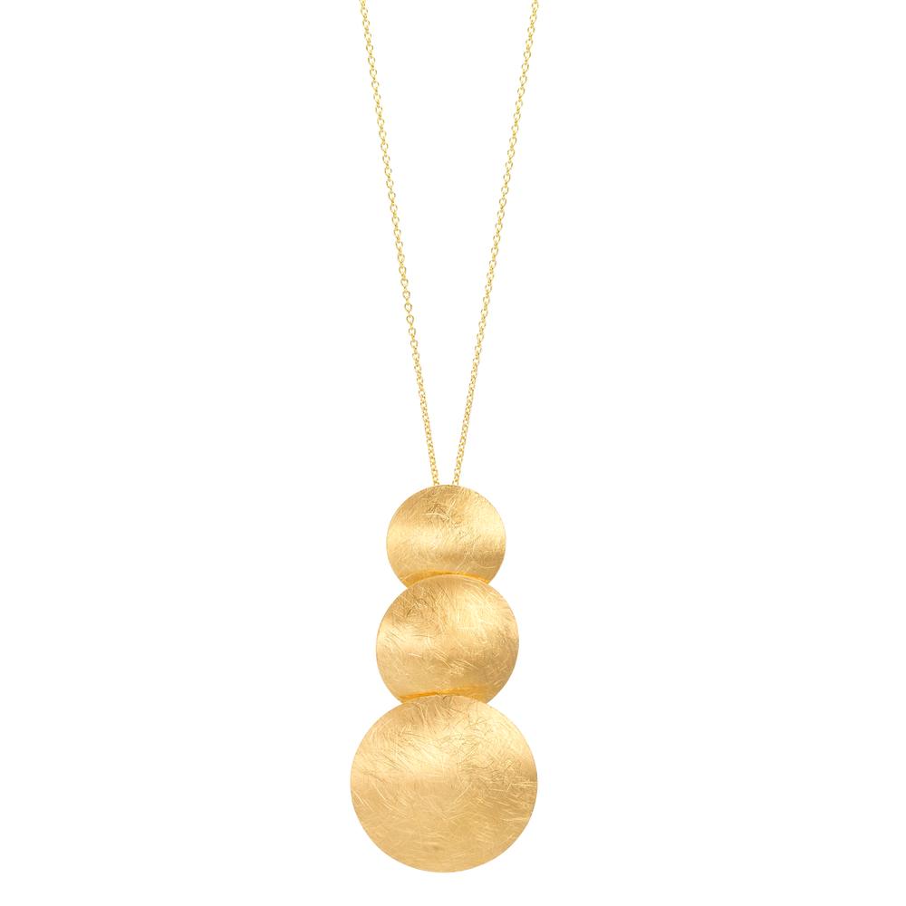 Necklace Silver Yellow Gold plated 40-44 cm