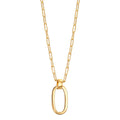 Necklace Silver Yellow Gold plated 40-44 cm