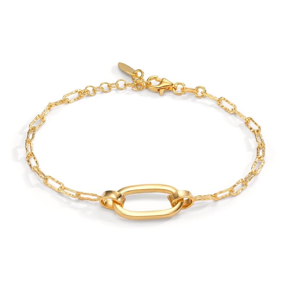 Bracelet Silver Yellow Gold plated 17-19 cm