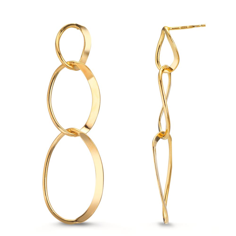 Drop Earrings Silver Yellow Gold plated