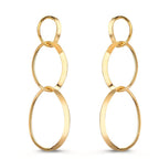 Drop Earrings Silver Yellow Gold plated