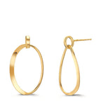 Drop Earrings Silver Yellow Gold plated