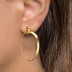 Drop Earrings Silver Yellow Gold plated