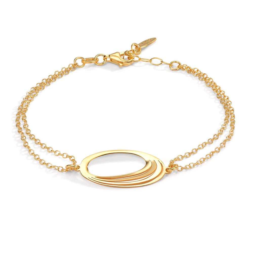 Bracelet Silver Yellow Gold plated 17-19 cm