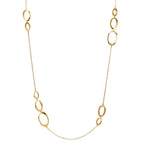 Necklace Silver Yellow Gold plated 90 cm