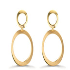 Drop Earrings Silver Yellow Gold plated