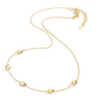 Necklace Silver Yellow Gold plated 40-44 cm