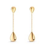 Drop Earrings Silver Yellow Gold plated