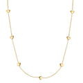 Necklace Silver Yellow Gold plated Heart 40-44 cm